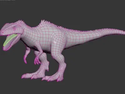 Dinosaur t - rex Low-poly 3D model