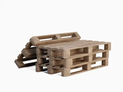 Wooden Pallet 03 3D model