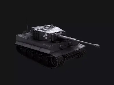 WW2 Tiger I German Tank PBR 3D model