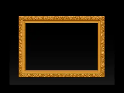 3D Frame - Wood Carving STL Model for CNC Router 3D print model 2