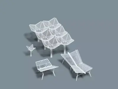 Futuristic Eco Energy Installation 3D model