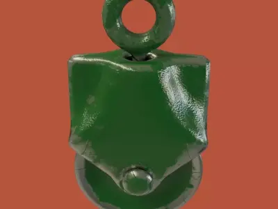 Green Pulley 3D model