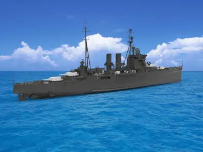 warship 3D model purchase
