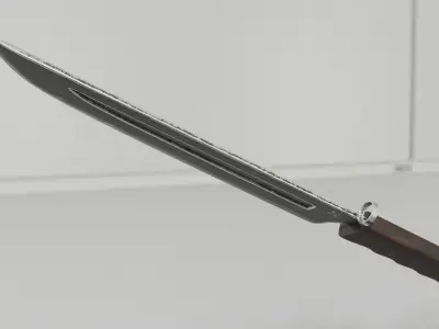 Bayonet knife army Free low-poly 3D model