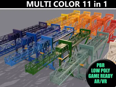  PBR Port Container Crane - Multi color Pack