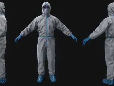  Medical Hazmat Suit Worker 
