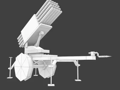 Rocket Launcher NDL-40 Low-poly 3D model
