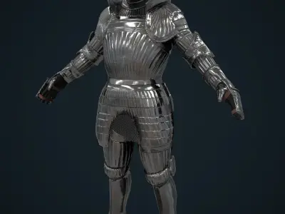 Maximilian armor Low-poly 3D model