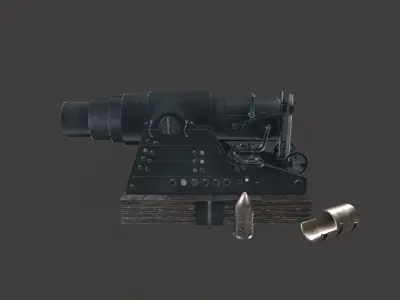  Great Gun Low-poly 3D model