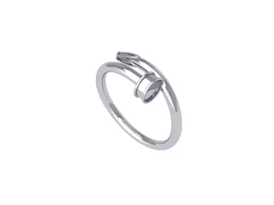 Nail Twisted Ring 3D print model