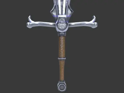 Medieval Long Sword Low-poly 3D model