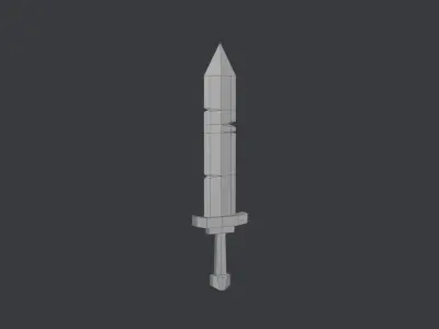 Stylized Medieval Sword 1 Low-poly 3D model