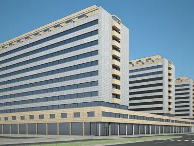 Apartment Building 01 3D model