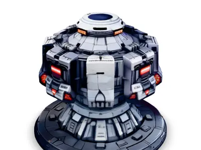 SciFi Power Generator Game Asset Low-poly 3D model