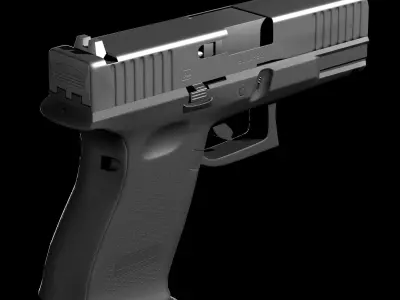 Glock 19 gen 5 Low-poly 3D model