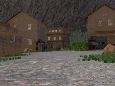 Mountain Village Layout 3D model buy