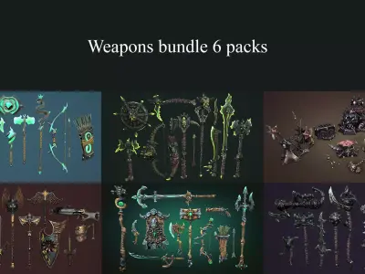 Fantasy weapons collection 3D Model Pack