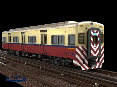 Toshiba Series 3800 EMU Train Low-poly 3D model
