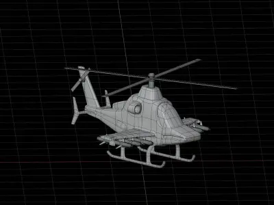 Army Chopper 3D Illustration 3D model