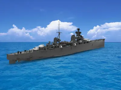 Italian cruiser Trento 3D model