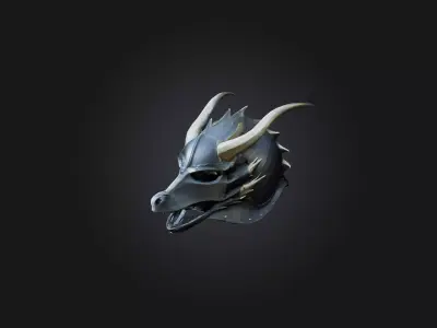 Dragon Helm Low-poly 3D model