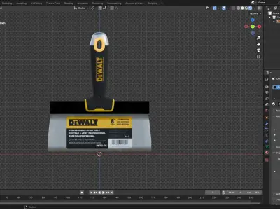 Dewalt drywall knife tool 8inch Low-poly 3D model