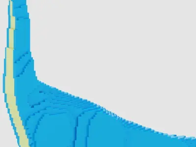 Voxel Brachiosaurus Low-poly 3D model