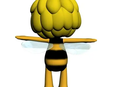 Maya the bee RIGGED Low-poly 3D model