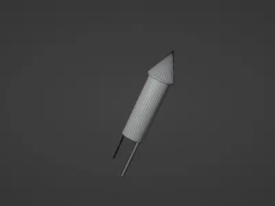 Firework rocket Free 3D model