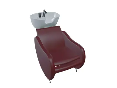 Mambowash E Professional Salon Shampoo Station 3D model