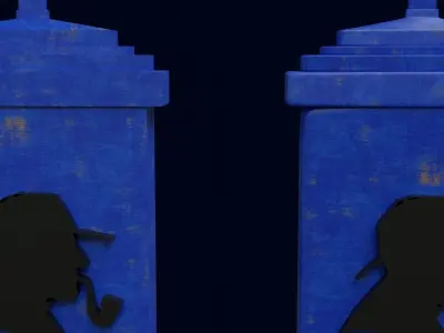 Wholock two pillars 3D model