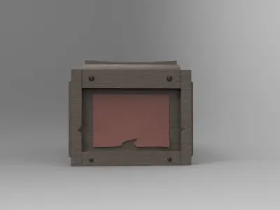 Wood Box 3D model buy