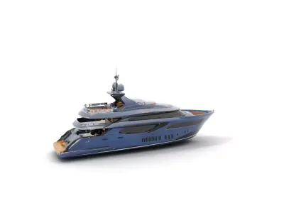 Sleek Yacht model pack Low-poly 3D model