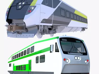 Canadian trains 3D Model Pack
