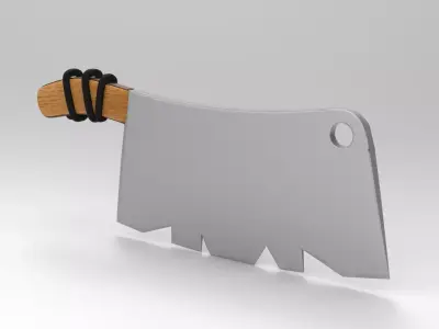Chopping Knife Low-poly 3D model