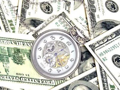  Time is money  Watch and dollars 3D model