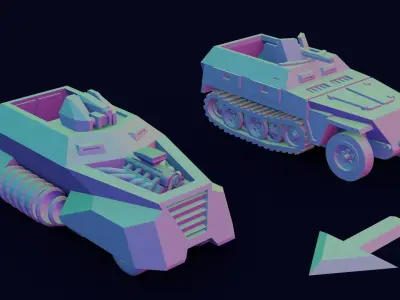 Dystopian APC truck 3D print model