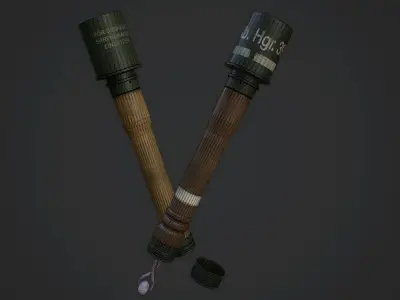 German WW2 Hand Grenades Low-poly 3D model