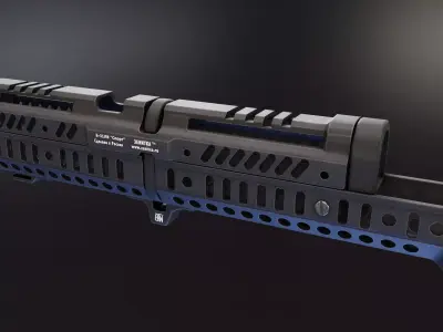 Zenitco Sport 4 Handguard Low-poly 3D model