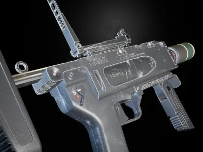 AAA GL320 Grenade Launcher Game Ready PBR Low-poly 3D model