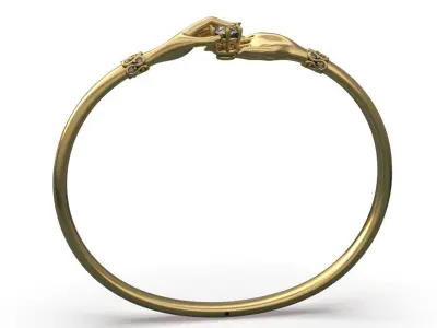 Diamond Hands Bangle Bracelet 3D print model