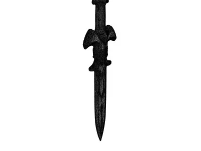 Fantasy Dagger Weapon Game Prop Low-poly 3D model
