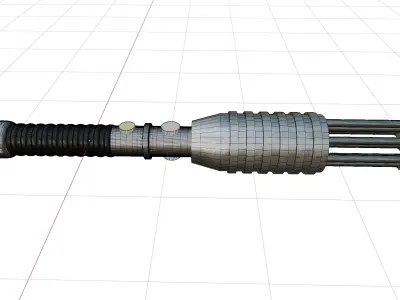 Tactical Stun Gun Low-poly 3D model