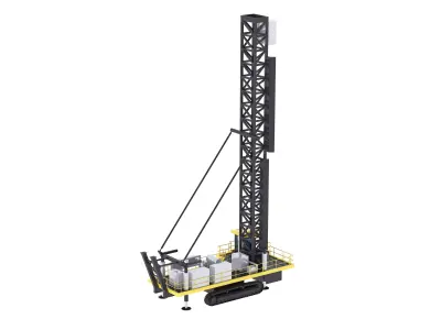 Drill Rig Mining 250XPC Low-poly 3D model