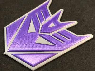 Transformers Decepticon Emblem Coaster 3D print model