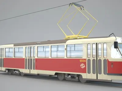 Tram Tatra T3 3D model