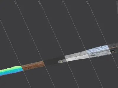 Medieval Hammer Low-poly 3D model