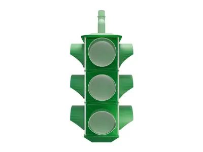 Rusty Traffic Light 3D Model 3D model