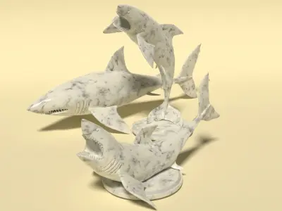 Sharks figurine 3D model
