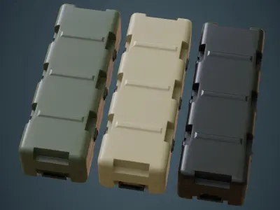 Military Case 3A Low-poly 3D model